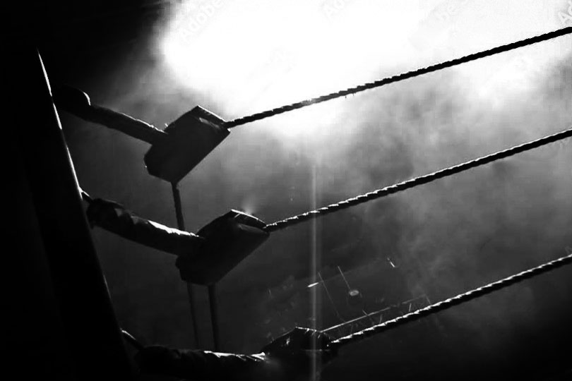 un ring de boxeo vacío